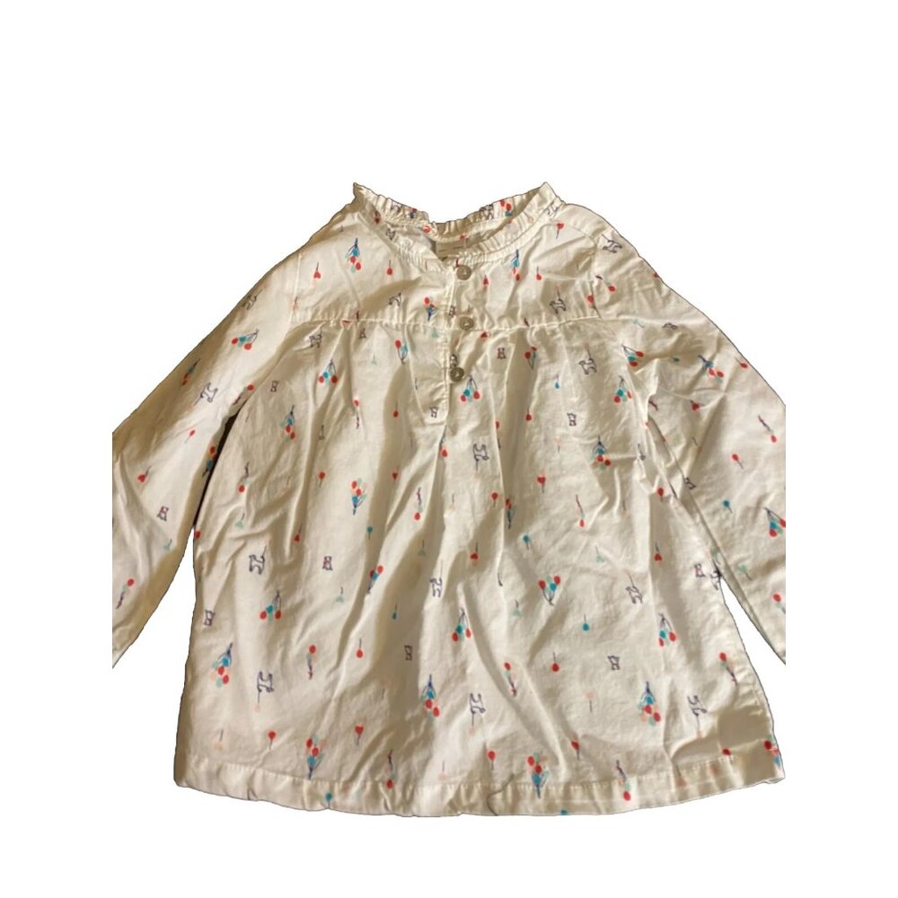 Carter’s Vintage GIRLS SIZE 2T WHITE TOP SHIRT Toddler PUPPIES BALLOONS Toddler